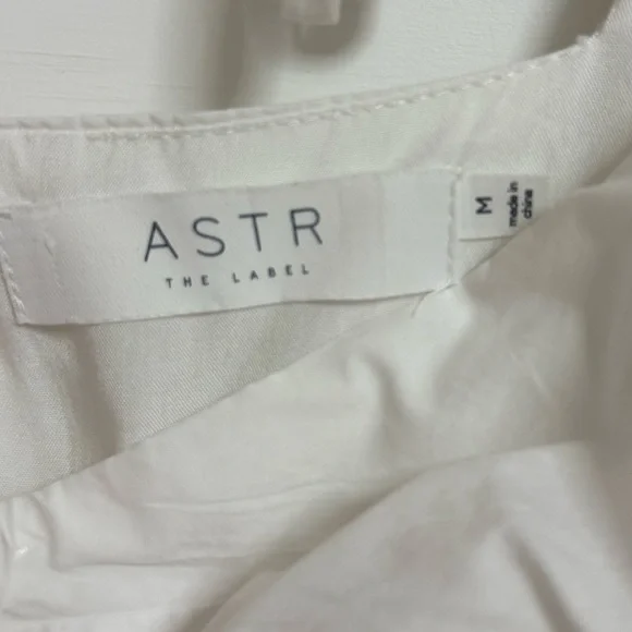 ASTR the label White Puff Sleeve Mini Dress With Bubble Skirt - Picture 6 of 8